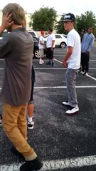 2 lil kids fighting at AMC in tampa