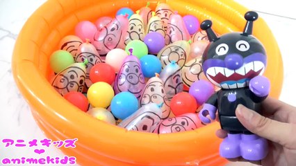 アンパンマン おもちゃ バイキンマン アンパンマンをやっつける練習するよ❤ 水風船 水遊び animekids アニメキッズ animation Anpanman Toy Water balloon
