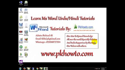 Lesson # 5 Grow,Shrink,Font size and Font Style (Learn MS word Urdu Hindi Tutorials)