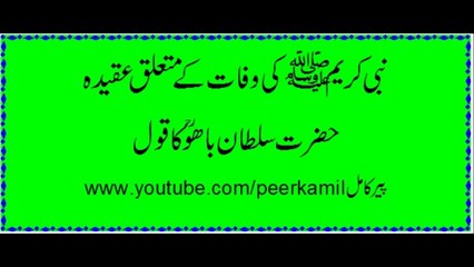 Nabi ki wafat kay mutaliq aqeeda