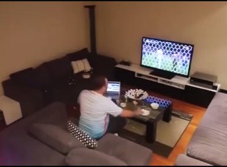 Angry Turkey Football Fan Smashes His TV and Laptop