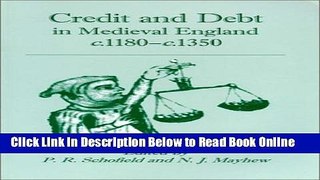 Read Credit and Debt in Medieval England c.1180-c.1350  PDF Free