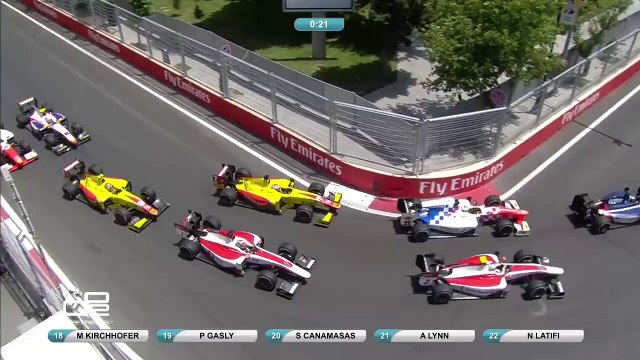 GP2 Europe 2016 Race 1 Restart Exciting Last Laps Finish