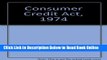 Download Consumer Credit Act, 1974  PDF Online