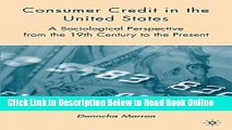 Read Consumer Credit in the United States: A Sociological Perspective from the 19th Century to the