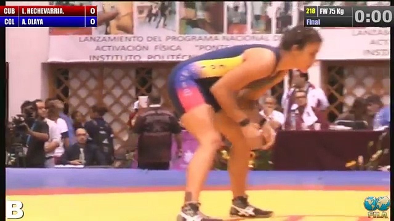 Final Female Wrestling 75 Kg (CUB) Lisset HECHEVARRIA vs (COL) Andrea Carolina OLAYA