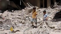 Syria bombardment continues as Russian minister visits