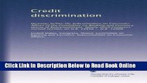 Read Credit discrimination: Hearings before the Subcommittee on Consumer Affairs of the Committee