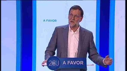Dos miembros de la PAH irrumpen durante el acto de Rajoy en Lleida
