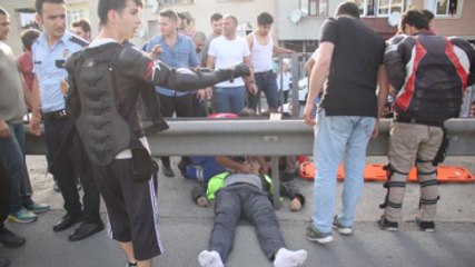 Kazaya Karışmamak İçin Manevra Yaptı, 20 Metre Uçarak Beton Zemine Çakıldı