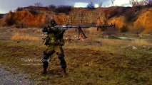 Russian Rambo shoulder firing a PPSH-41 Anti Tank Rifle