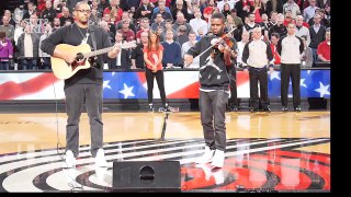 Lee England Jr Performs the Star Spangled Banner in Portland   2 26 14