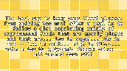 A New Trick to Reduce Blood Sugar?