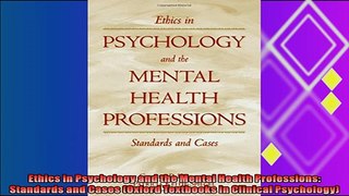 different   Ethics in Psychology and the Mental Health Professions Standards and Cases Oxford