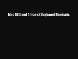 Read Mac OS X and Office v.X Keyboard Shortcuts Ebook Free