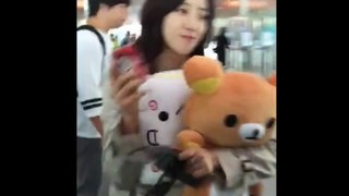 150923 T-ARA Eunjung @ airport in Beijing back to Korea