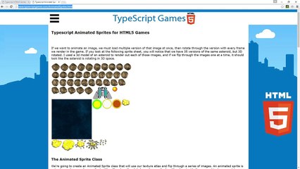 TypeScript Tutorial - Animated Sprites for Game Development