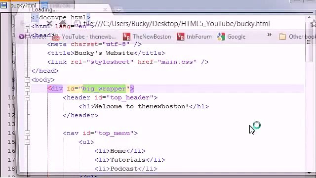 HTML5 Tutorial 15 Styling the Header and Navigation