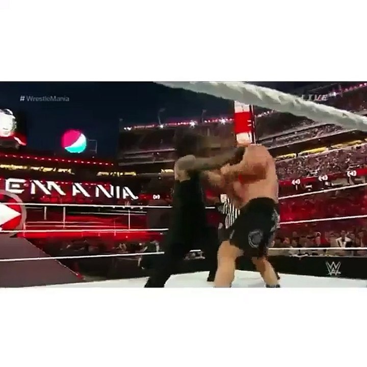 Super Man Punch By Roman Reigns to Brock Lesnar