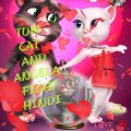Talking tom and Angela Hindi very funny fight