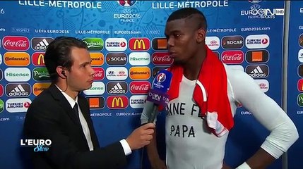Euro 2016 / Suisse vs France. Réaction de Paul Pogba sur le match et le bras d'honneur