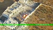 Видео с беспилотника боев между сирийской армией и al-Nusra в Южном Алеппо