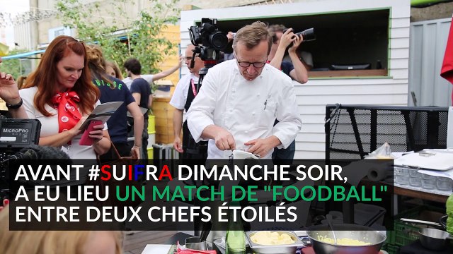 Avant Suisse-France, deux chefs des deux pays se sont affrontés lors d'un foodball