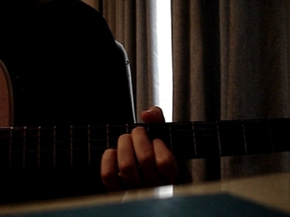 Acoustic guitar playing