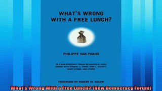 Read here Whats Wrong With a Free Lunch New Democracy Forum