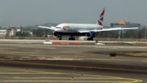 British Airways Boeing 772 landing rwy 26 at Ben Gurion airport-Israel