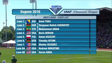 800m H - DL Eugene, 28 mai 2016