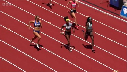 200m F - DL Eugene, 28 mai 2016 - Tori Bowie (21''99, MPM) surprend Schippers et Thompson