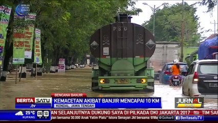 Banjir di Kendal Macetkan Arus Lalu Lintas