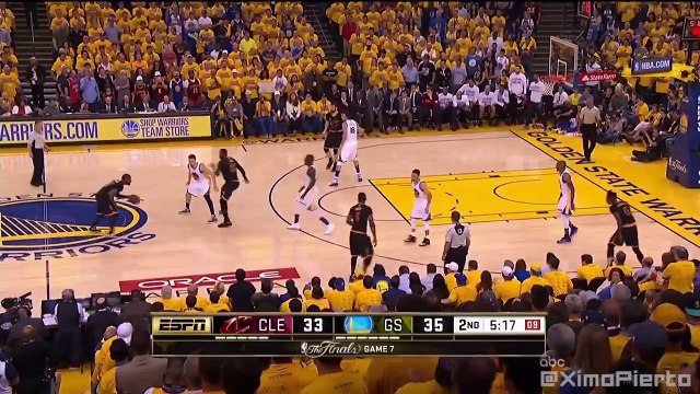 LeBron Blocks Steph Curry & Exchange Words Cavaliers vs Warriors - Game 7 2016 NBA Finals