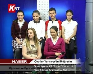 Okullar Yarışıyor'da İlköğretim Şampiyonu 23 Nisan Ödüllerini Vali Yılmaz Arslan'dan Aldı