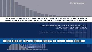 Read Exploration and Analysis of DNA Microarray and Protein Array Data (Wiley Series in
