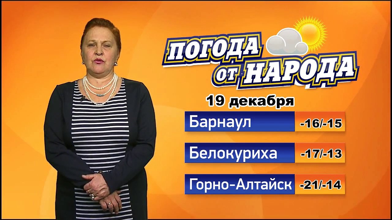 "Погода от народа" на 19 декабря с Людмилой Ведерниковой