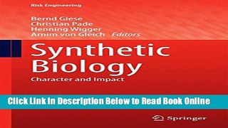 Read Synthetic Biology: Character and Impact (Risk Engineering)  Ebook Free