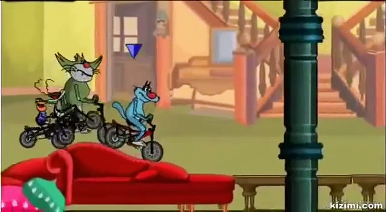 Oggy And The Cockroaches In Hindi - Oggy Bike Race