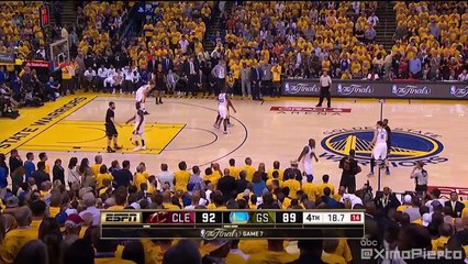 LeBron James Goes Down  Cavaliers vs Warriors - Game 7  June 19, 2016  2016 NBA Finals