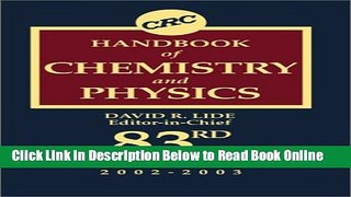 Read CRC Handbook of Chemistry and Physics, 83rd Edition  Ebook Free