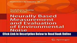 Read Neurally Based Measurement and Evaluation of Environmental Noise (Mathematics for Industry)