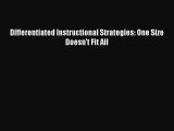 Download Differentiated Instructional Strategies: One Size Doesn't Fit All PDF Online