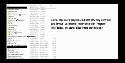 What To Do About Programs Storing Data In The "My Documents" Folder - Basic Version