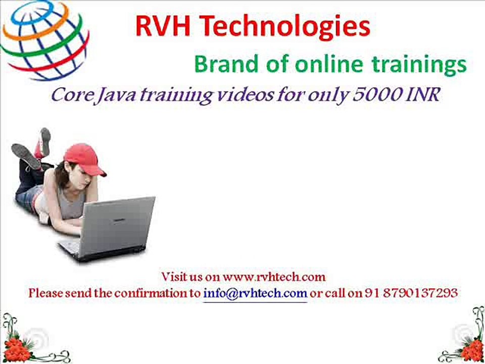 Core Java training videos for only 5000 INR