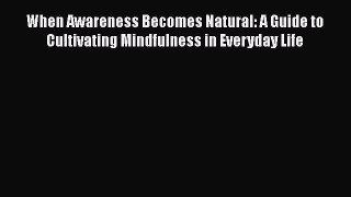 Read Books When Awareness Becomes Natural: A Guide to Cultivating Mindfulness in Everyday Life