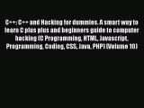 Download Book C  : C   and Hacking for dummies. A smart way to learn C plus plus and beginners