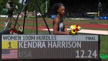 100m haies - DL Eugene, 28 mai 2016 - Incroyable Kendra Harrison (12''24, MPM)