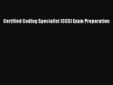 Read Certified Coding Specialist (CCS) Exam Preparation Ebook Free