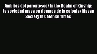 Download Ambitos del parentesco/ In the Realm of Kinship: La sociedad maya en tiempos de la
